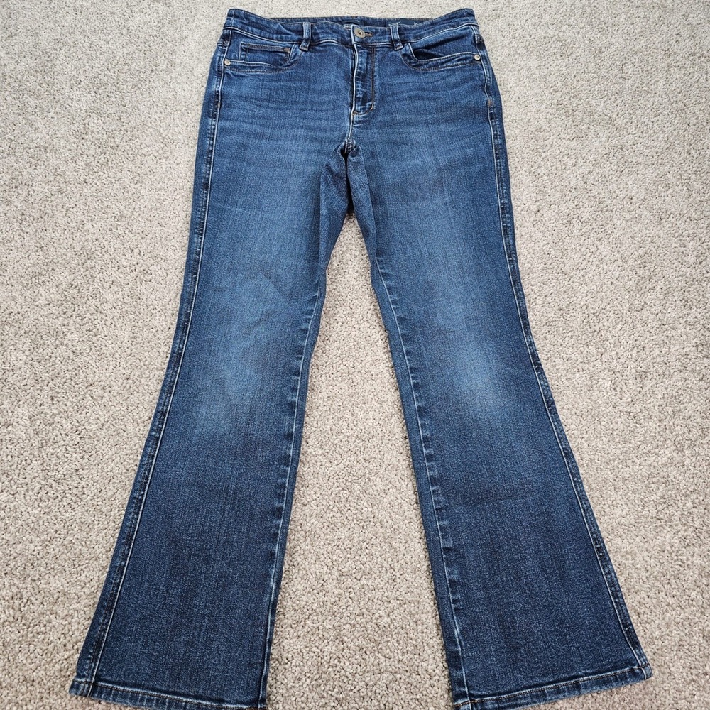 J Jill Denim High-Rise Boot Cut Jeans Dark Wash‎ Women's Size 10 Petite